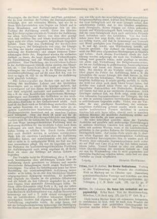 418-420 [Rezension] Titius, Arthur, Der Bremer Radikalismus