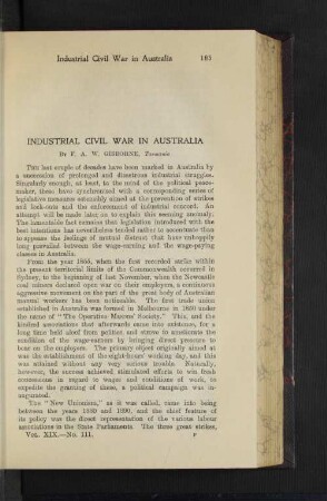 Industrial Civil War in Australia