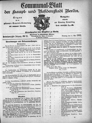 1882,21: No. 21, 21. Mai 1882