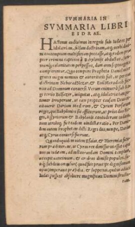 Summaria Libri Esdrae.