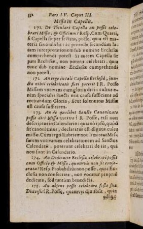 332-339, Missa in Capellis; Missa Defunctorum; Defectus Missa
