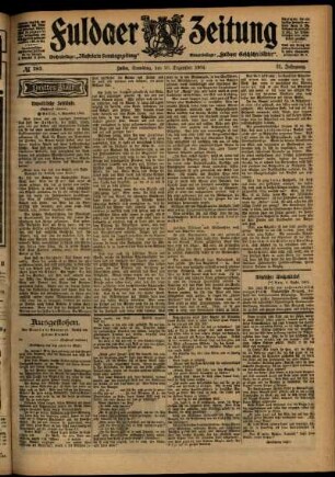 Dritte Ausgabe vom Samstag, den 10. Dezember 1904.