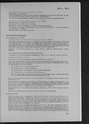 IV.5 Studentenschaft