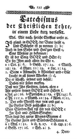 1. Catechismus der Christlichen Lehre, in einem Liede kurz verfasset