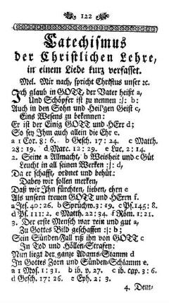 1. Catechismus der Christlichen Lehre, in einem Liede kurz verfasset