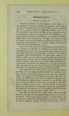 Achtzehntes Kapitel. England von 1714 bis 1775