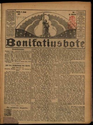 Erste Ausgabe vom Sonntag, den 06. Januar 1929.