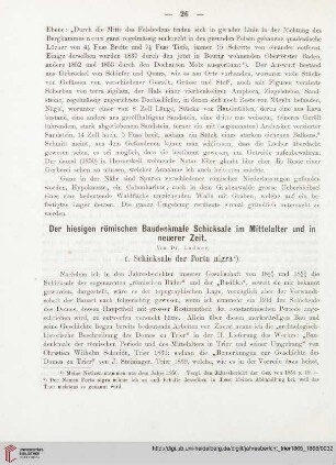 Der hiesigen römischen Baudenkmale Schicksale im Mittelalter und in neuerer Zeit, [3]