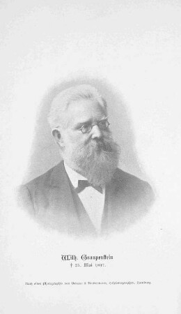 Wilh. Graupenstein + 25. Mai 1897.