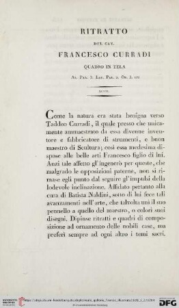 Ritratto del Cav. Francesco Curradi