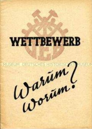 Illustrierte Propagandaschrift zum Sozialistischen Wettbewerb