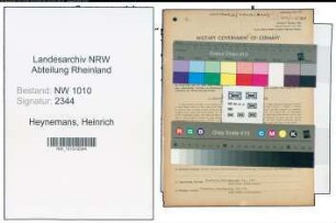Entnazifizierung Heinrich Heynemans , geb. 24.07.1878 (Mechaniker)