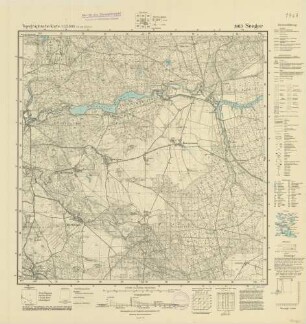 1963 (alte Nr.: 608) Seeger, Topographische Karte 1:25000 (4 cm - Karte)