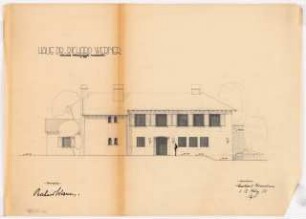 Wohnhaus Dr. Werner, Stuttgart: Ansicht Nord 1:100
