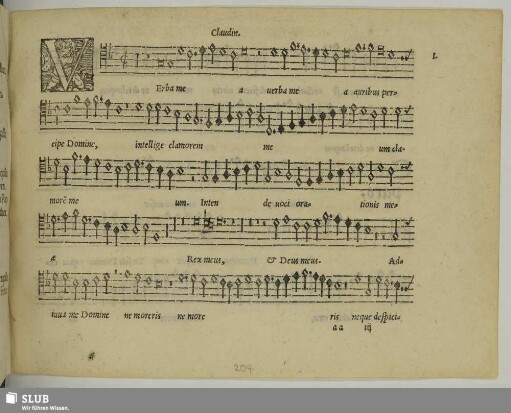I. Sermisy, Claudin de: Verba mea auribus percibe Domine