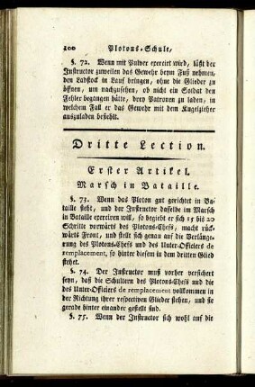 Dritte Lection.