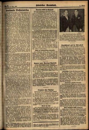 Zweite Ausgabe vom Mittwoch, den 31. März 1937.