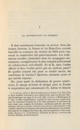 I La Coopération De Guerre