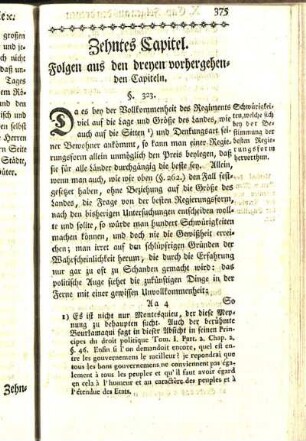Zehntes Capitel. Folgen aus den dreyen vorhergehenden Capiteln.