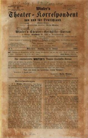 Deutscher Theater-Correspondent. 12, 12. 1867