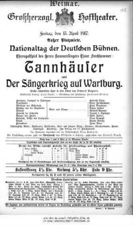 Tannhäuser und Der Sängerkrieg auf Wartburg