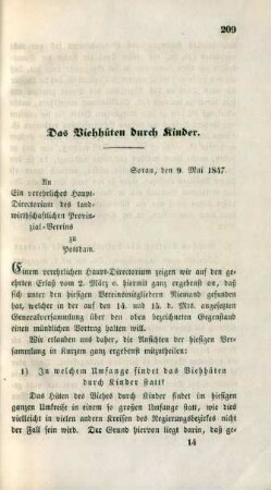Das Viehhüten durch Kinder.