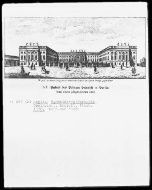 Berlin, Humboldt-Universität, Opernplatz, Ansicht