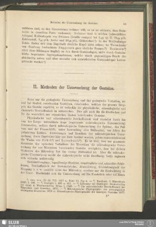 II. Methoden der Untersuchung der Gesteine
