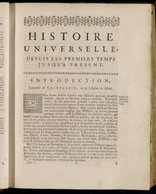 Introduction, Contenant la Cosmogonie, ou la Création du Monde.