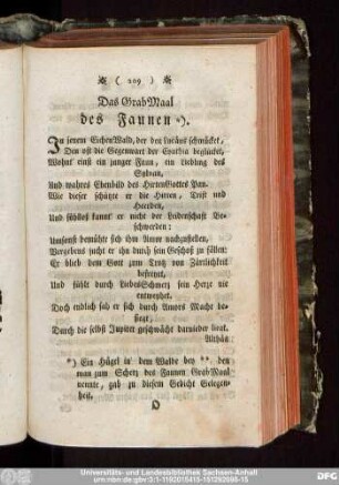 Das GrabMaal des Faunen.