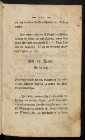 Das 18. Kapitel. Beschluß.