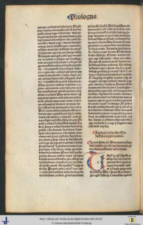 Prᶒfatio et prologus sancti Hieronymi in librum dabreiamin qui est paralipomenon
