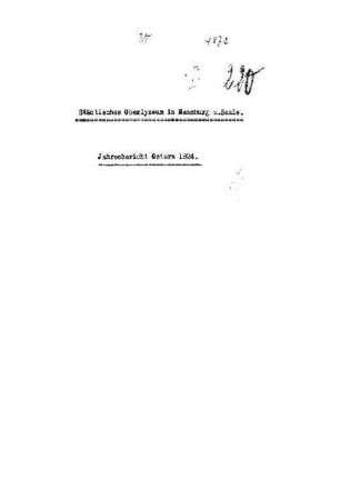 1923/24: Jahresbericht ... - 1923/24