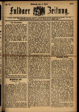 Ausgabe vom Mittwoch, den 04. April 1888.