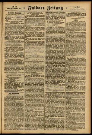 Zweite Ausgabe vom Montag, den 18. September 1916.