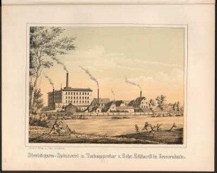Streichgarn-Spinnerei u. Tuchappretur v. Gebr. Eckhardt in Grossenhain
