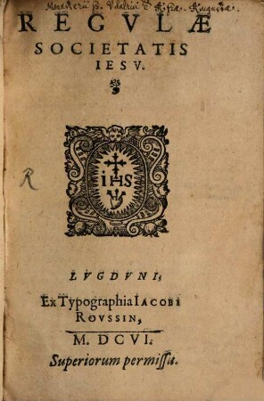 Regvlae Societatis Iesv