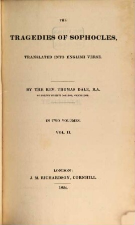 The tragedies of Sophocles : in two volumes, 2