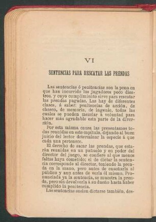 VI Sentencias para rescatar las prendas