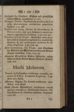 Morbi Mulierum.