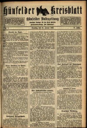 Ausgabe vom Dienstag, den 20. Januar 1925.
