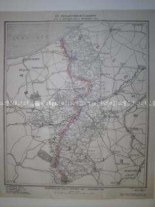 Kriegskarte von der Westfront im November 1914