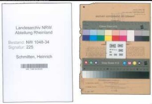 Entnazifizierung Heinrich Schmitten , geb. 20.11.1889 (Arzt)
