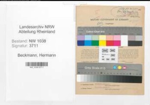 Entnazifizierung Hermann Beckmann , geb. 29.09.1914 (Finanzbeamter)