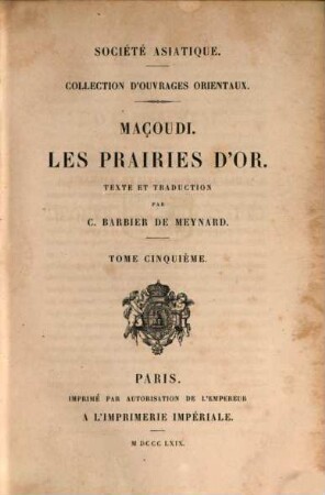 Les prairies d'or, 5