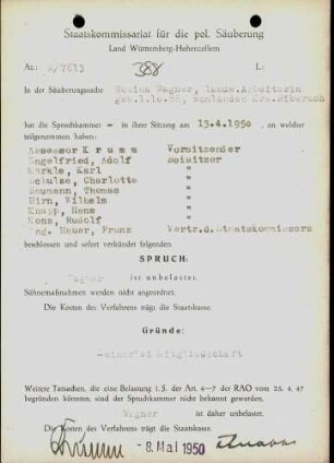 Wagner, Rosine