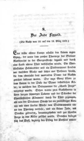8. Der Jude Lippold. (Die Nacht vom 12. auf den 13. März 1571.)