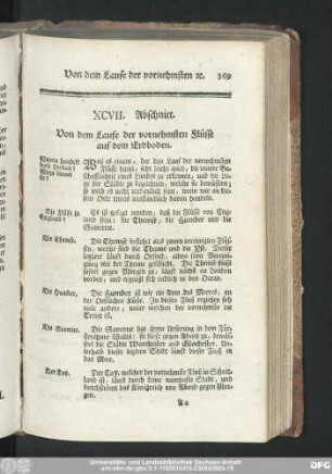 XCVII. Abschnitt. Von dem Laufe der vornehmsten Flüsse auf dem Erdboden.