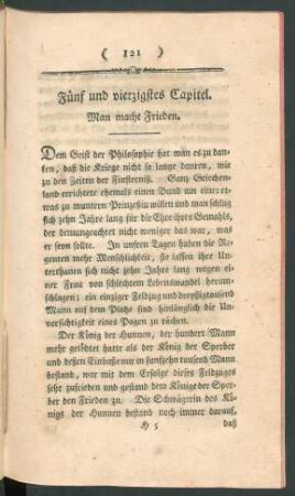Fünf und vierzigstes Capitel. Man macht Frieden.