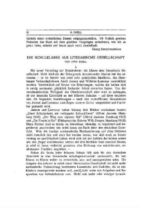 Die Schulklasse als literarische Gesellschaft